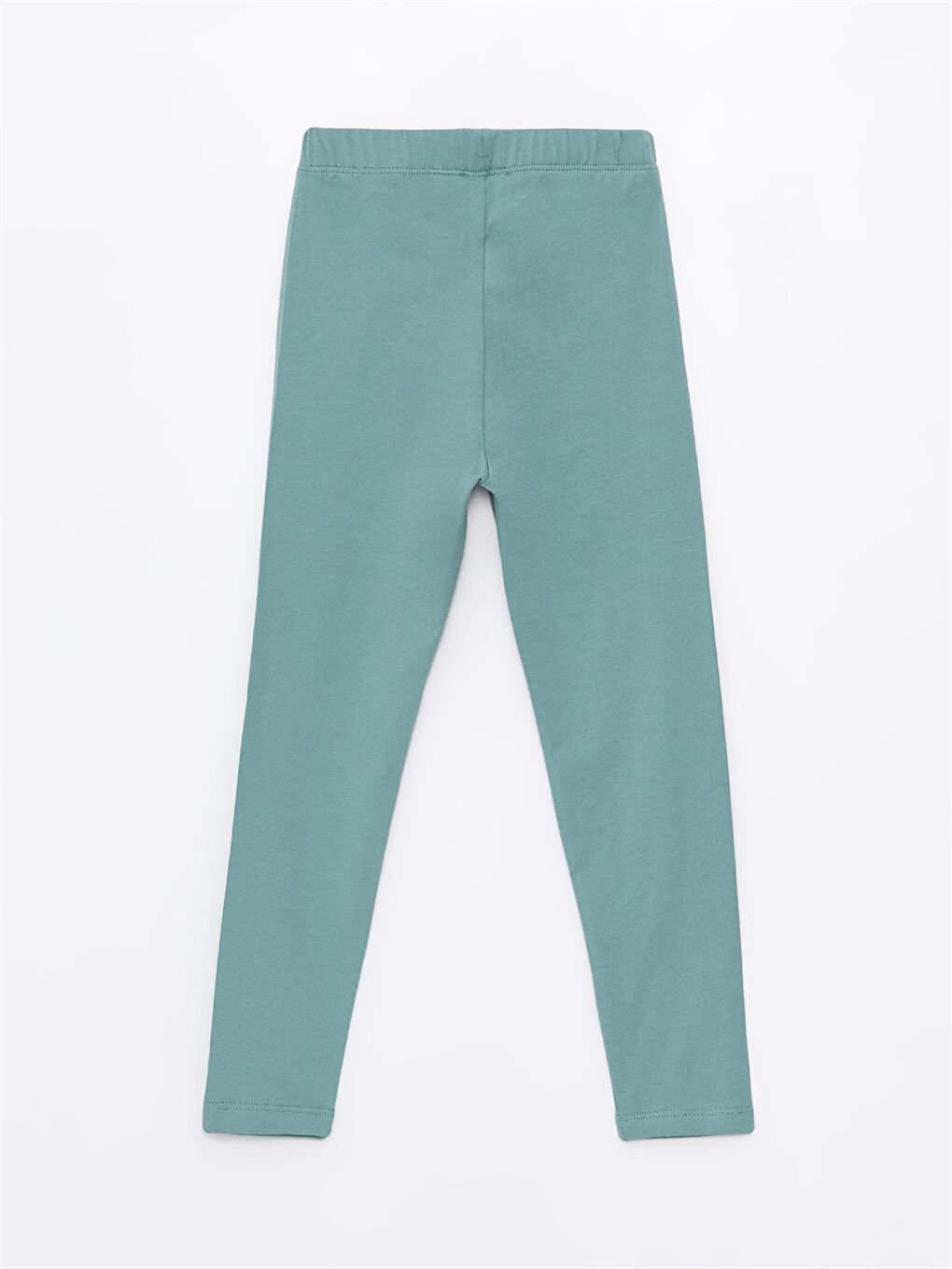 Yeşil Beli Lastikli Baskılı Kız Çocuk Tayt-1