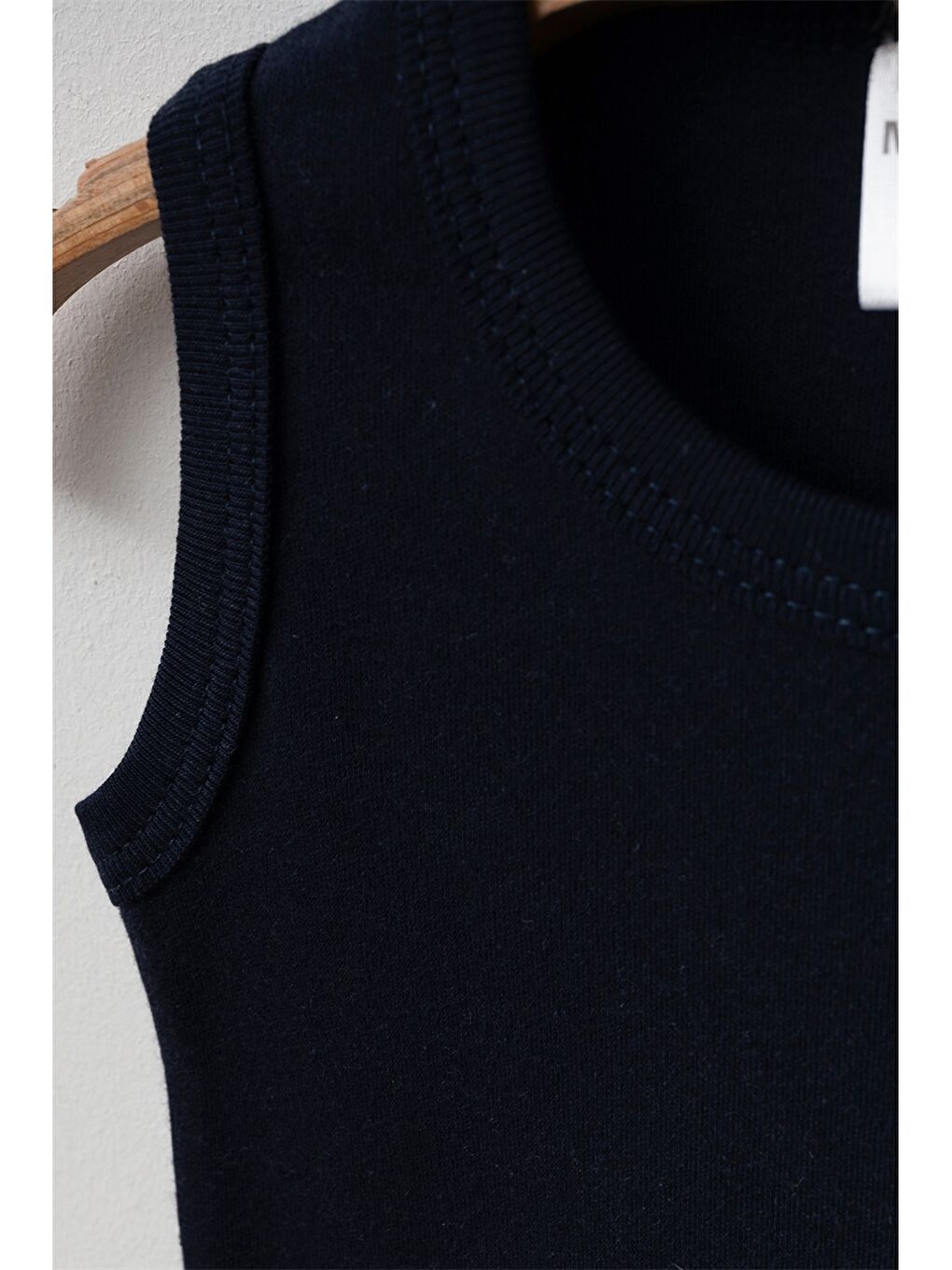 Lacivert Bisiklet Yaka Erkek Bebek Çıtçıtlı Bodysuit 3'lü-2