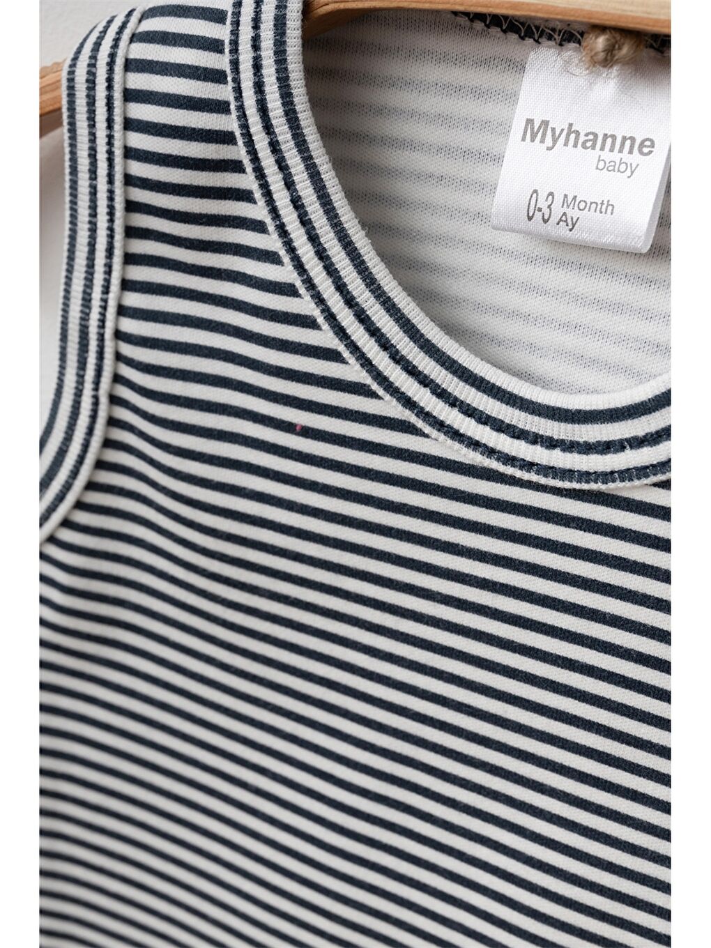 Lacivert Bisiklet Yaka Erkek Bebek Çıtçıtlı Bodysuit 3'lü-3