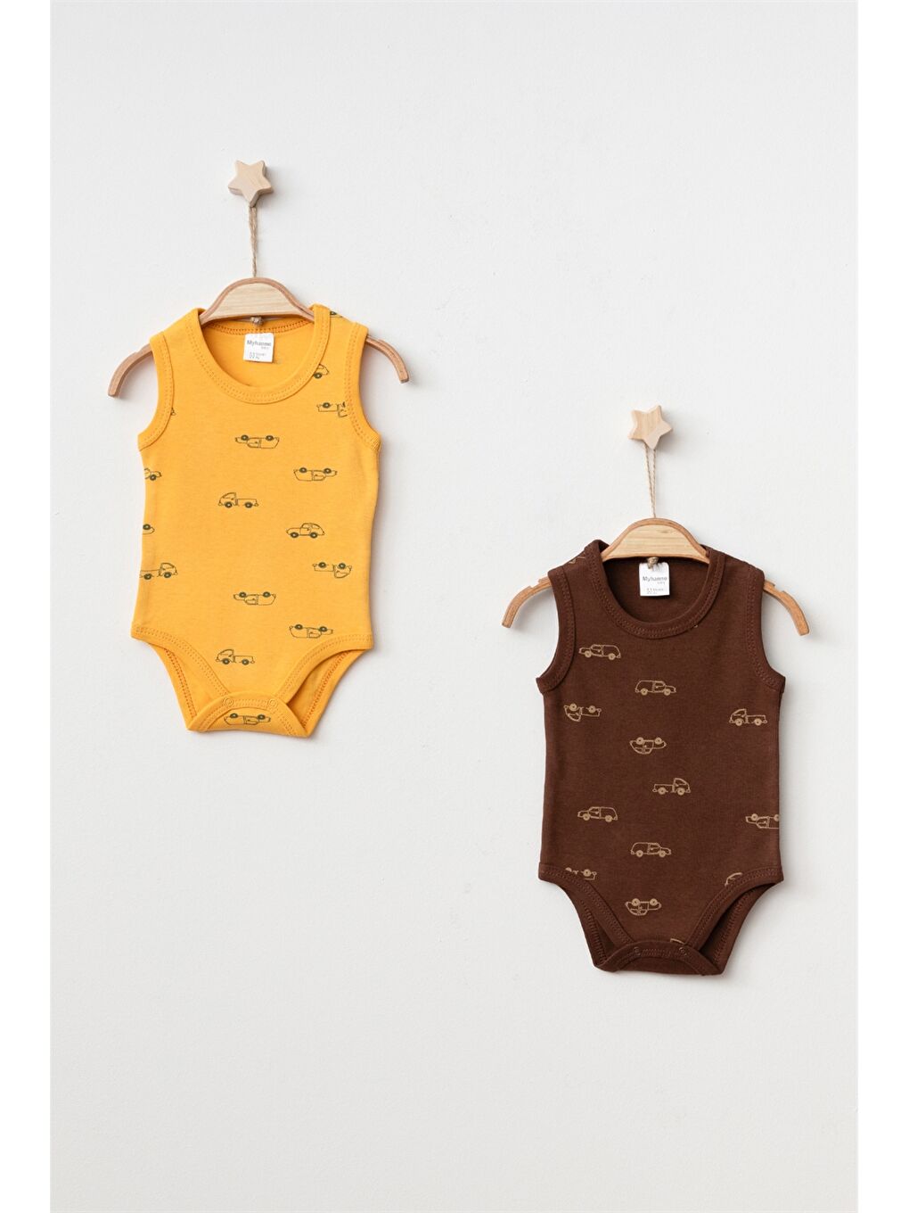 Karışık Bisiklet Yaka Erkek Bebek Çıtçıtlı Body 2'li