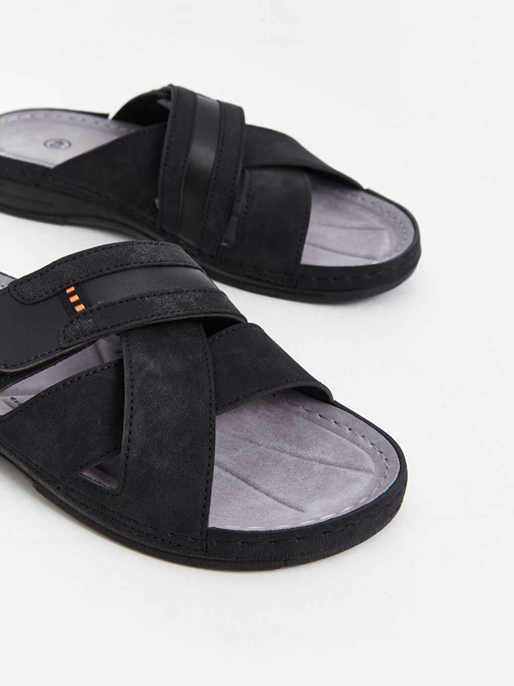 Double Banded Velcro Men's Slippers -S4LB00Z8-CVL