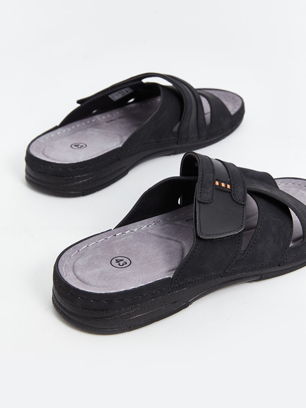 Double Banded Velcro Men's Slippers -S4LB00Z8-CVL