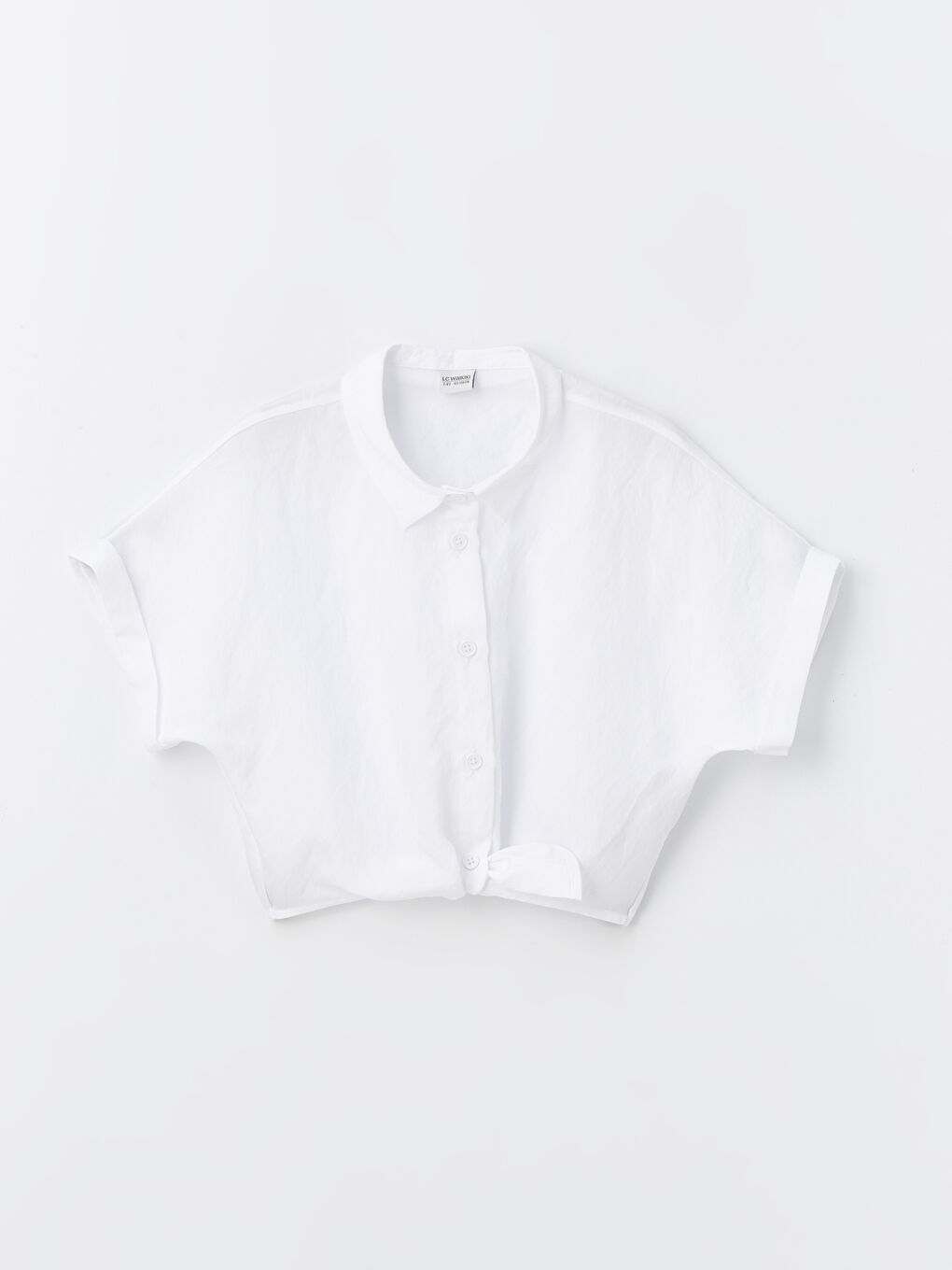 Basic Short Sleeve Girls' Crop Shirt 2 Pack-1