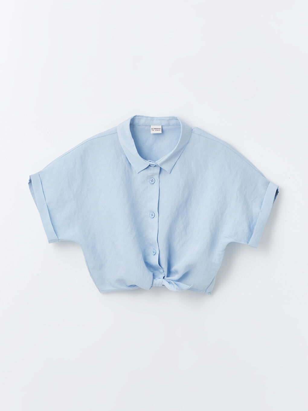 Basic Short Sleeve Girls' Crop Shirt 2 Pack-3