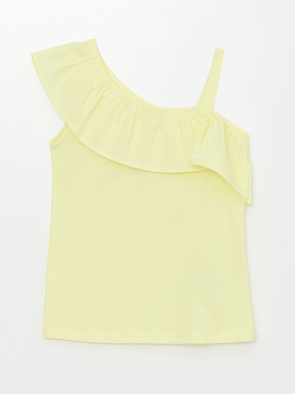 Sarı Fırfır Detaylı Kız Çocuk Atlet-3