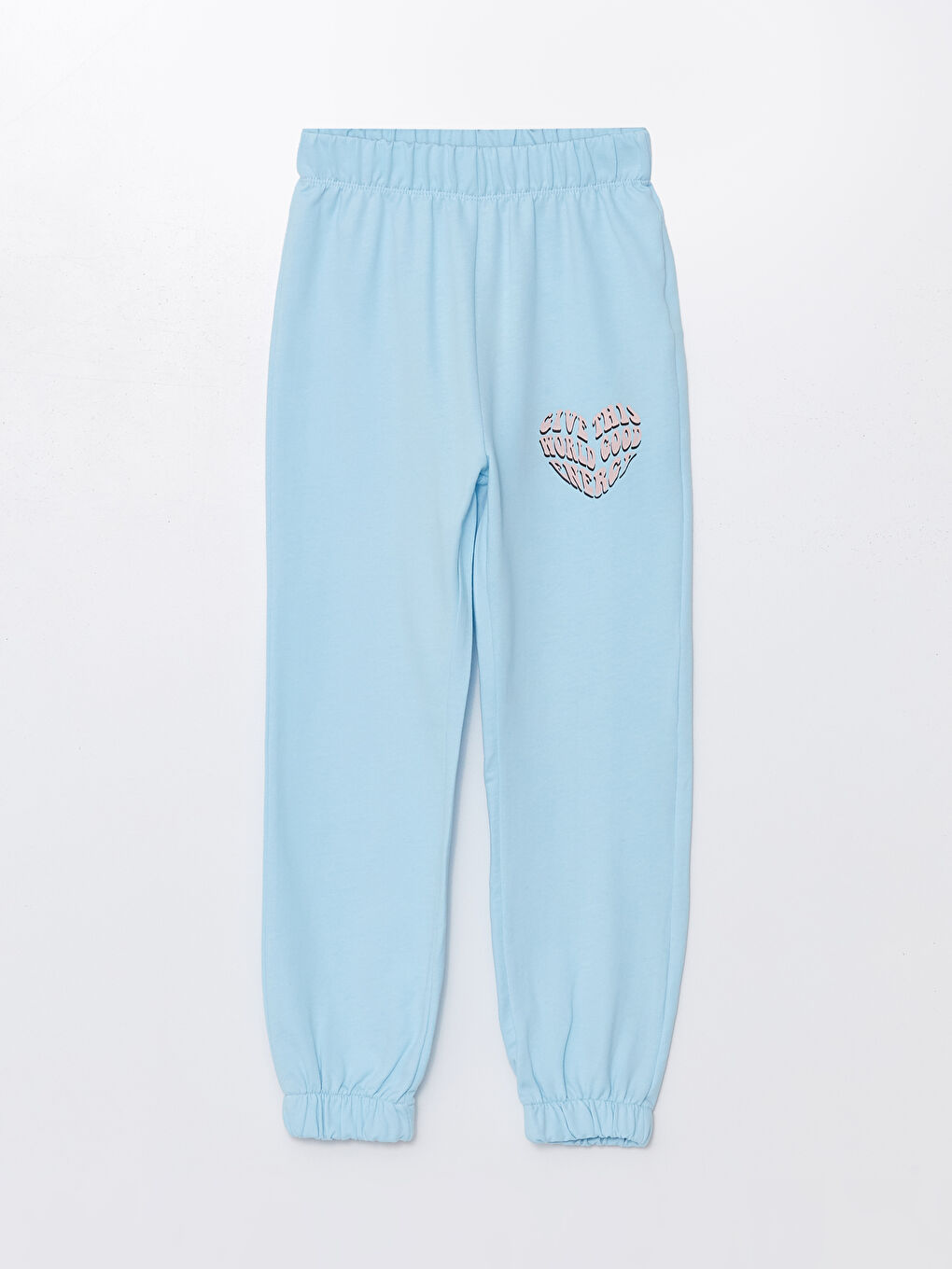 Elastic Waist Printed Girl Jogger Sweatpants