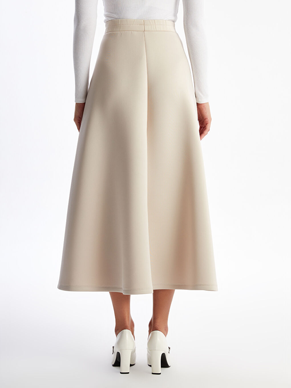 Women's Elastic Waist Flared Skirt -S4LB83Z8-EEW