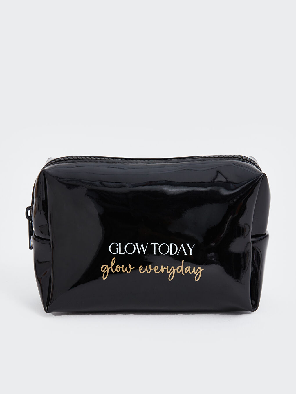 Yazı Baskılı Kadın Makyaj Çantası