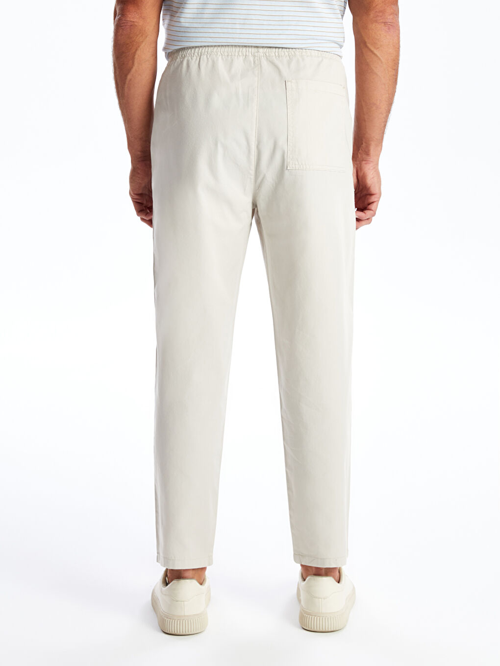 Bej Rahat Kalıp Gabardin Erkek Pantolon-3