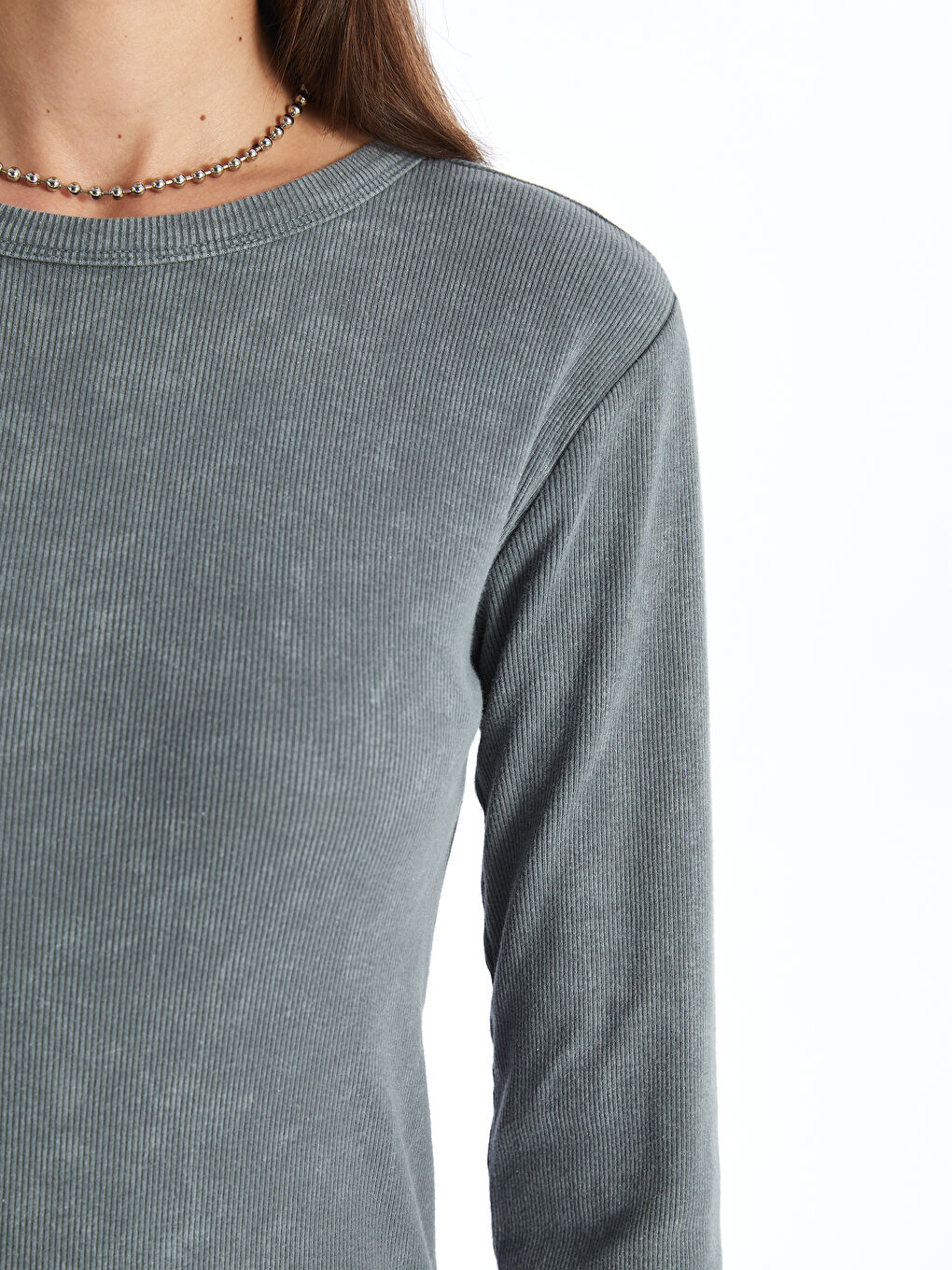 Crew Neck Straight Long Sleeve Women's Body -S4LC16Z8-H0W
