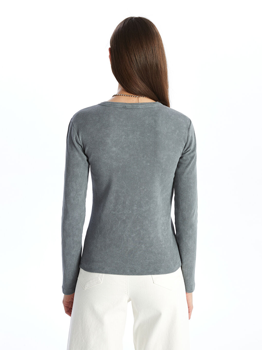 Crew Neck Straight Long Sleeve Women's Body -S4LC16Z8-H0W
