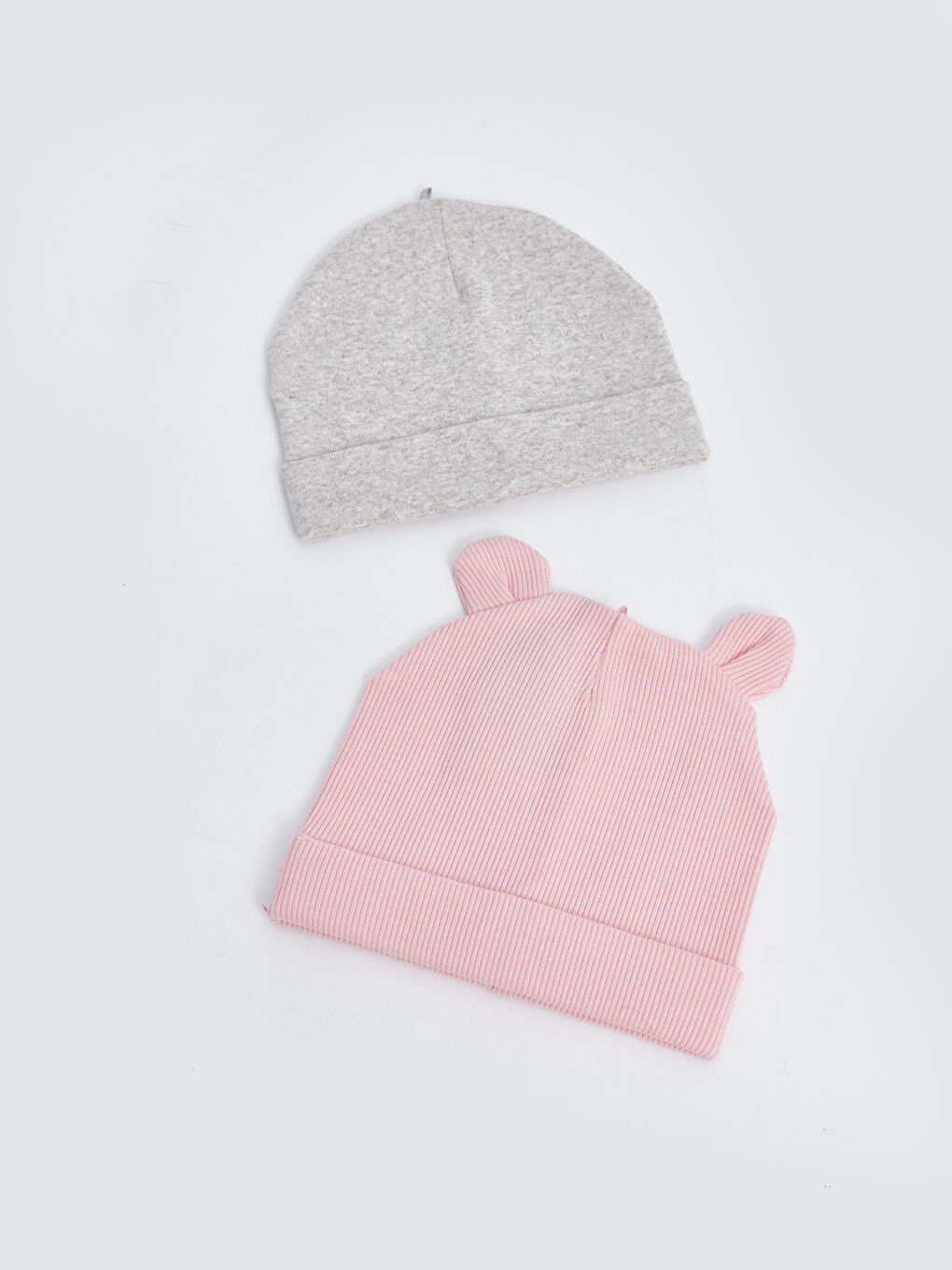 Bej Basic Kız Bebek Bere 2'li