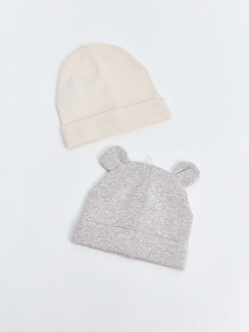 Ekru Basic Kız Bebek Bere 2'li