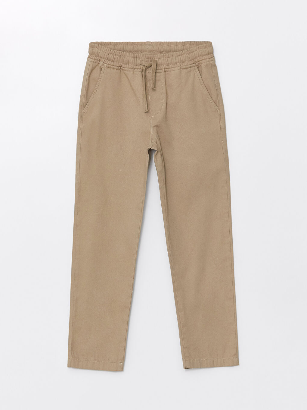 Bej Beli Lastikli Erkek Çocuk Pantolon