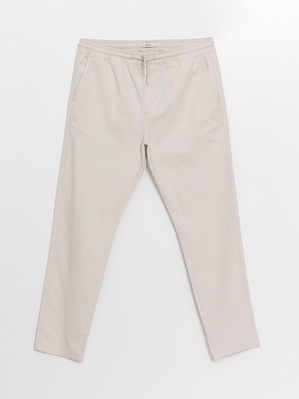 Bej Slim Fit Gabardin Erkek Pantolon-4