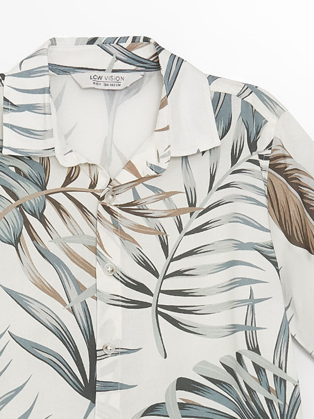 Patterned Short Sleeve Boy Shirt -S4LC88Z4-VE4