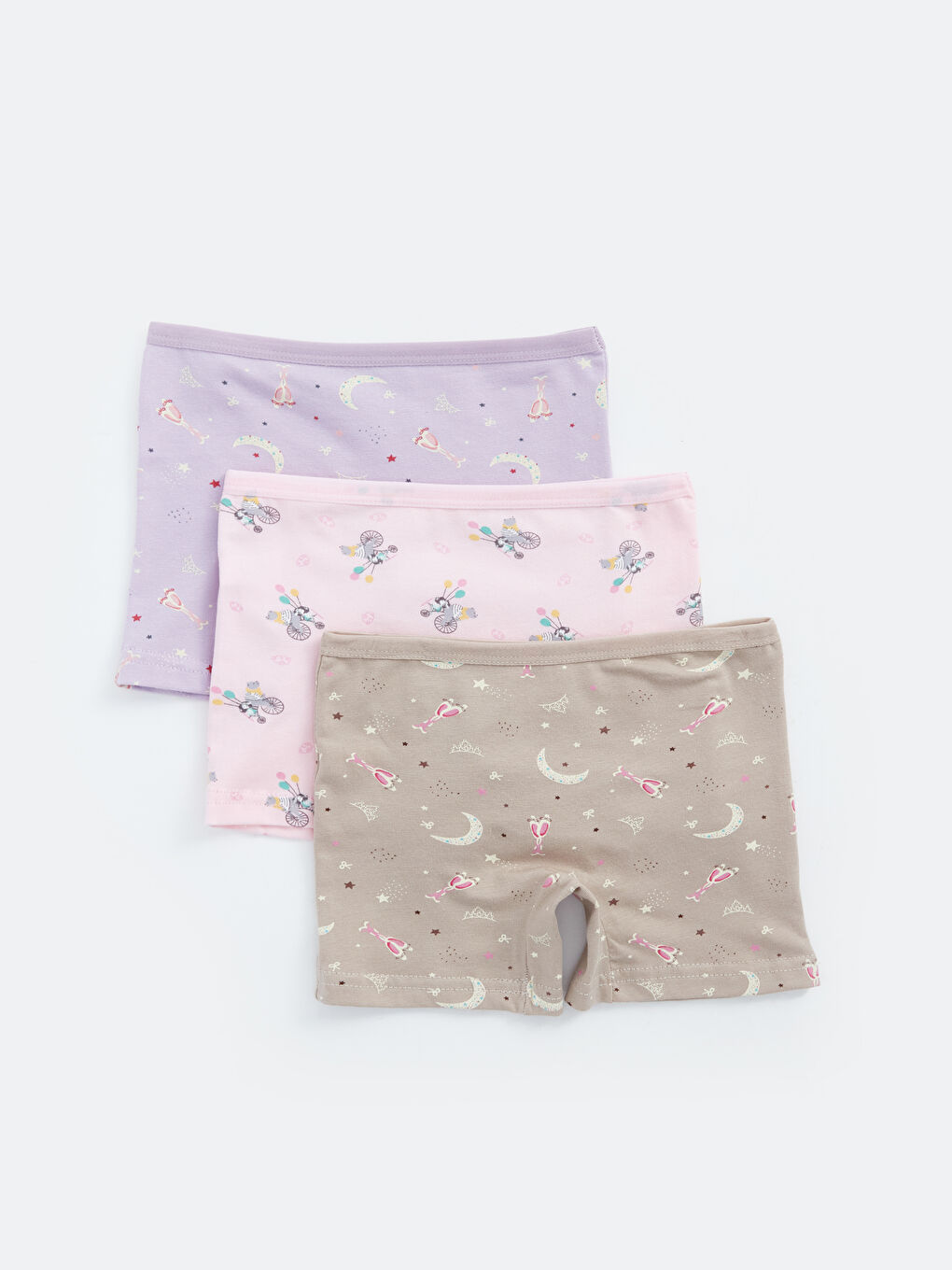Karışık Dar Kalıp Kız Bebek Boxer 3'lü