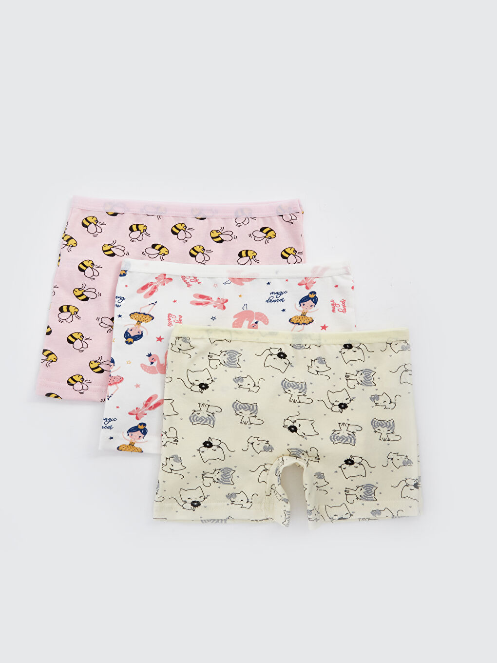 Karışık Dar Kalıp Kız Bebek Boxer 3'lü