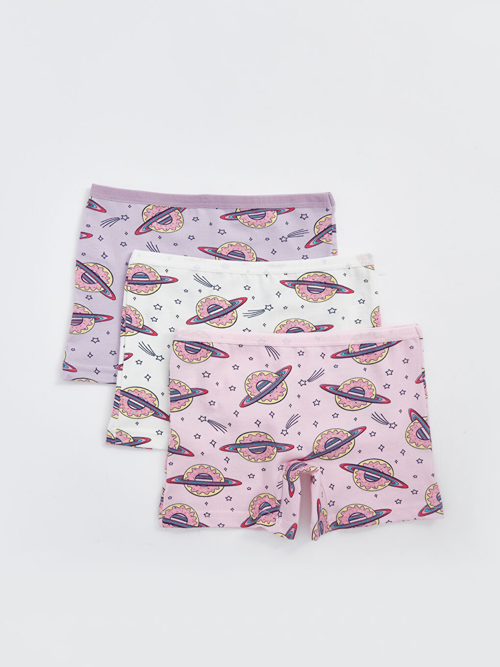 Karışık Dar Kalıp Kız Bebek Boxer 3'lü