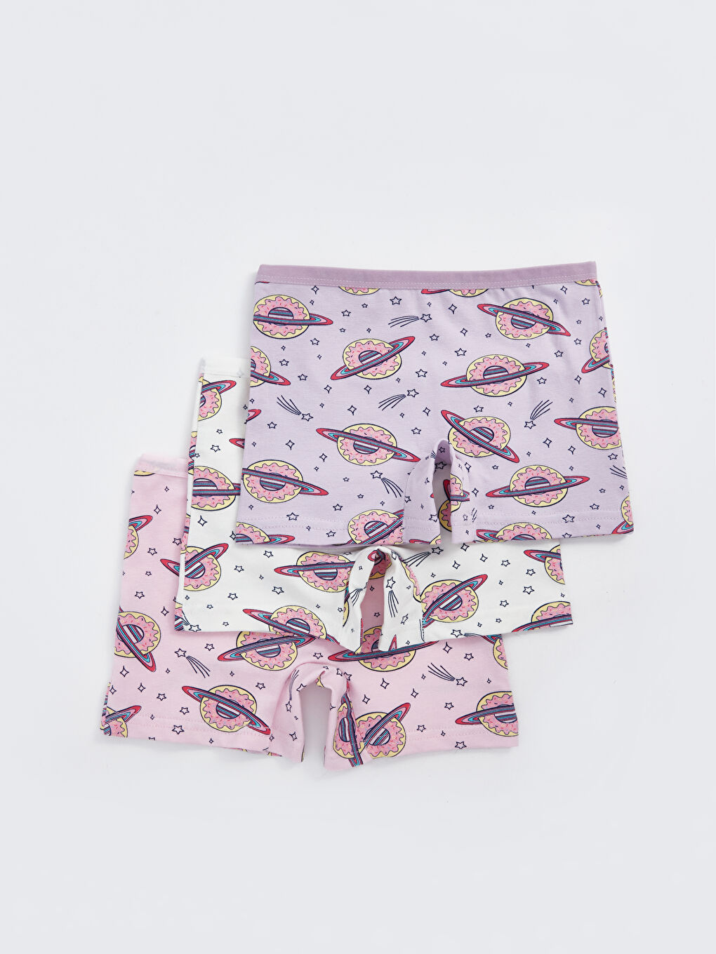 Karışık Dar Kalıp Kız Bebek Boxer 3'lü-1