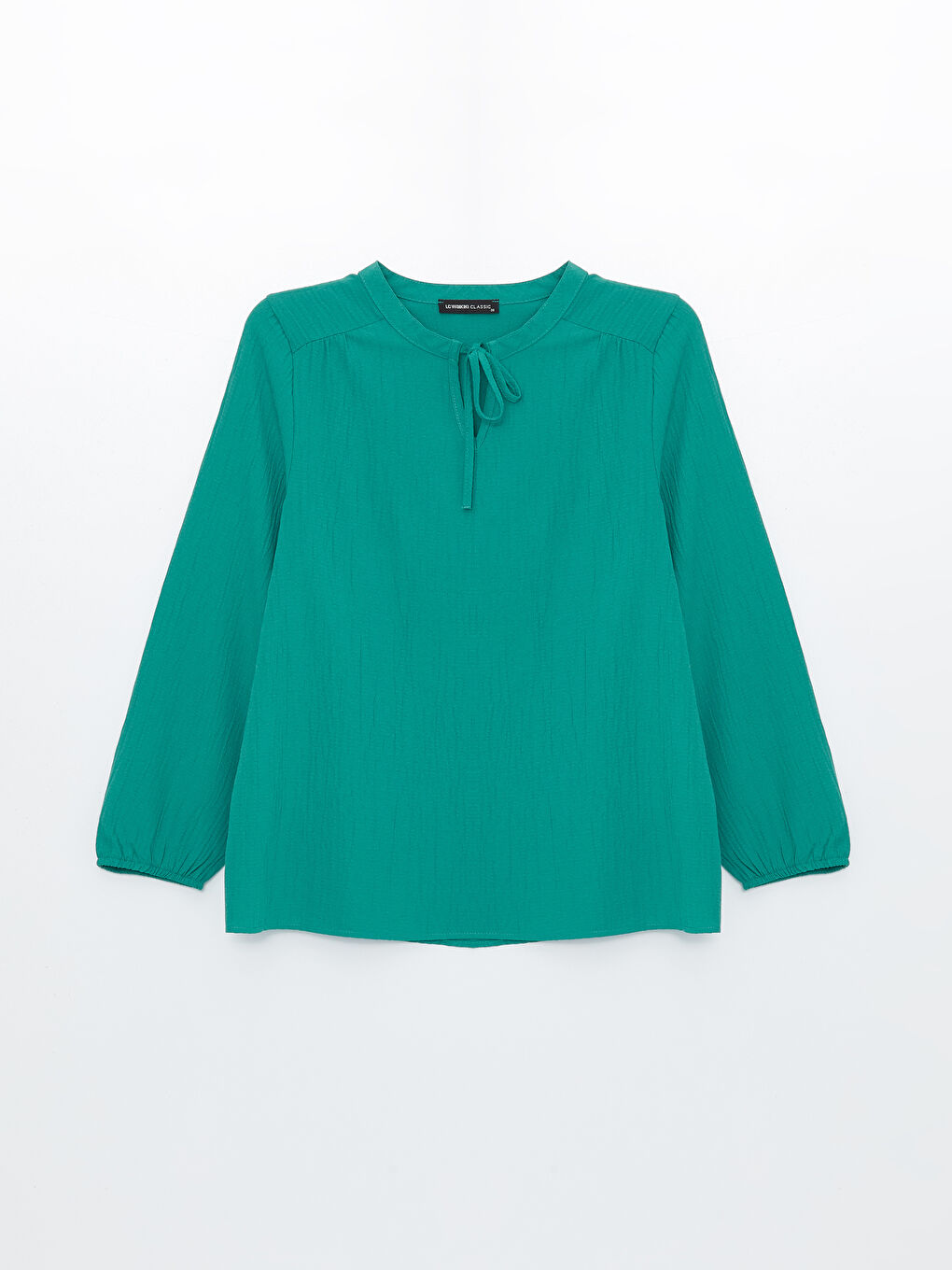 Tie Collar Straight Long Sleeve Women Blouse -S4LD17Z8-GHD