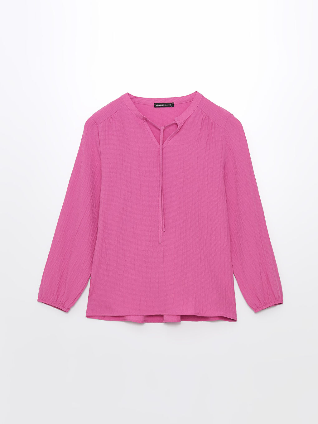 Tie Collar Straight Long Sleeve Women Blouse -S4LD17Z8-H44