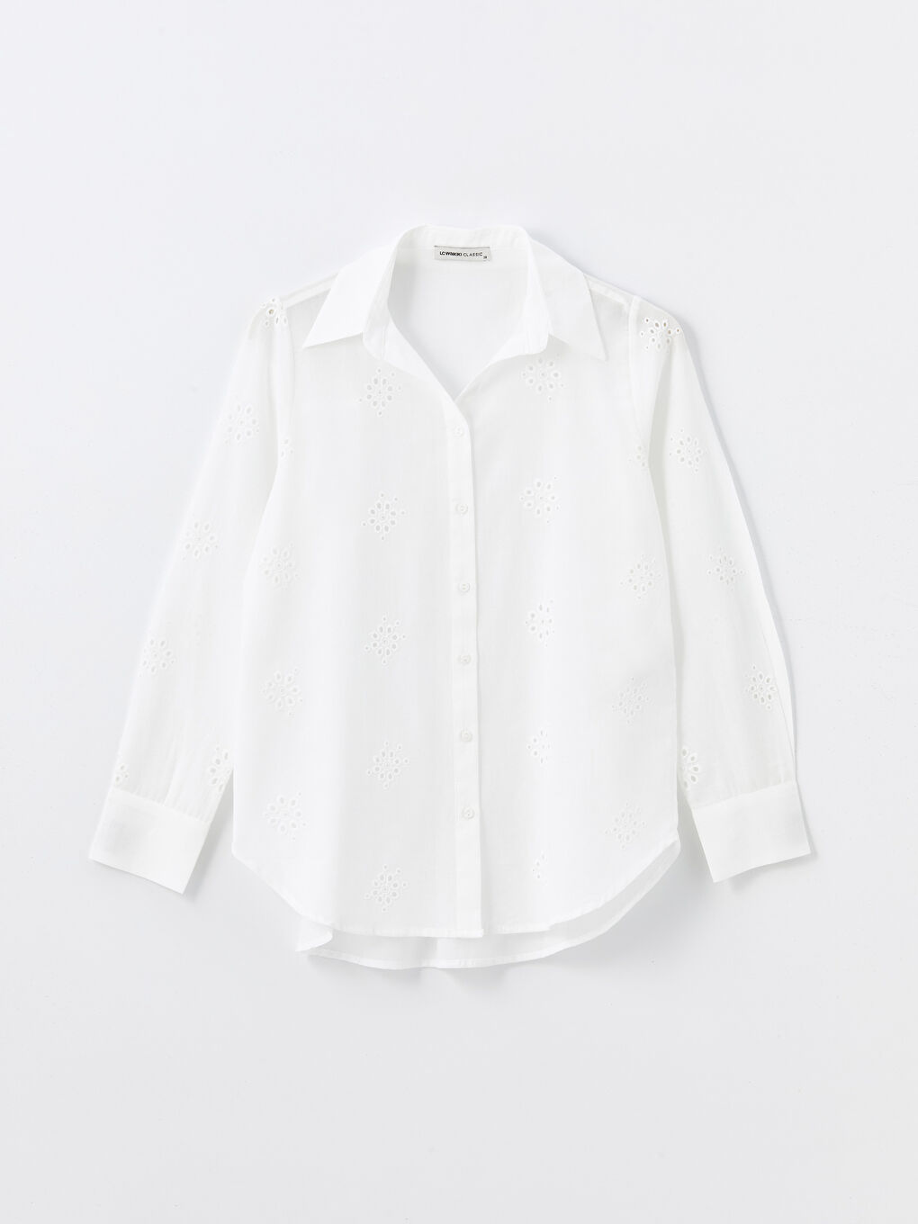 Self-Patterned Long Sleeve Women's Shirt -S4LD30Z8-Q6K