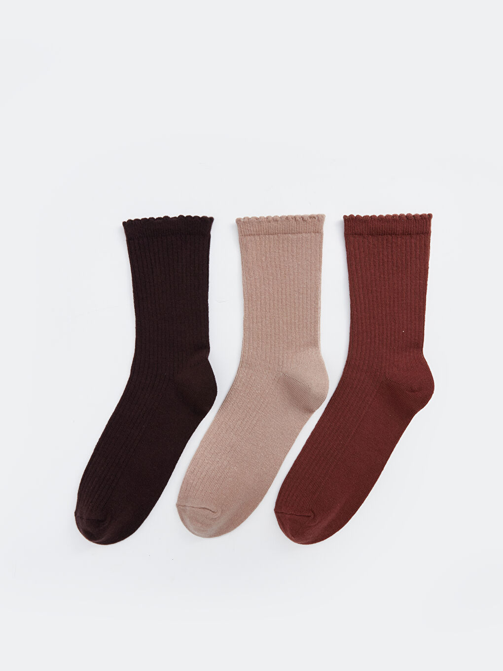 Women's Plain Ankle Socks 3-packs