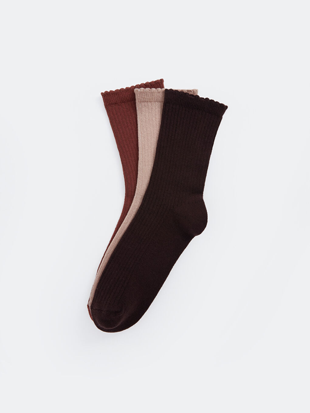 Women's Plain Ankle Socks 3-packs-1