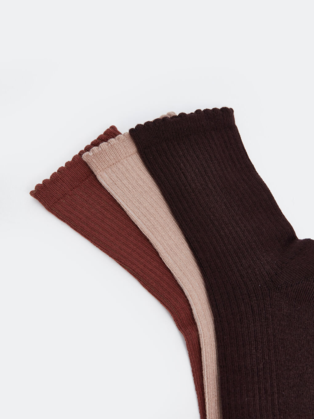 Women's Plain Ankle Socks 3-packs-2