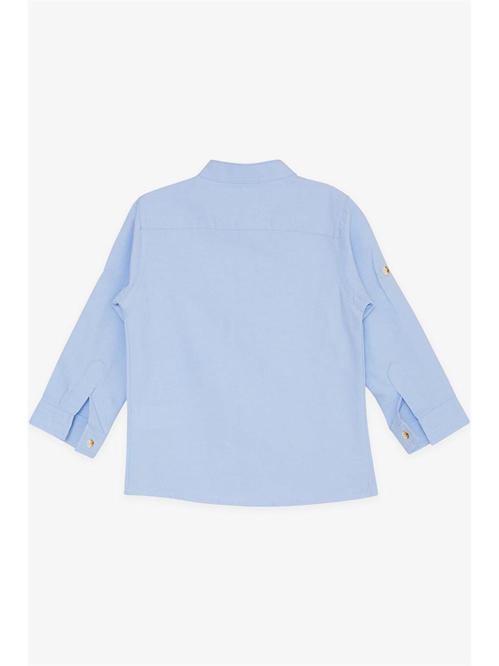 Mavi Uzun Kollu Erkek Çocuk Gömlek-1