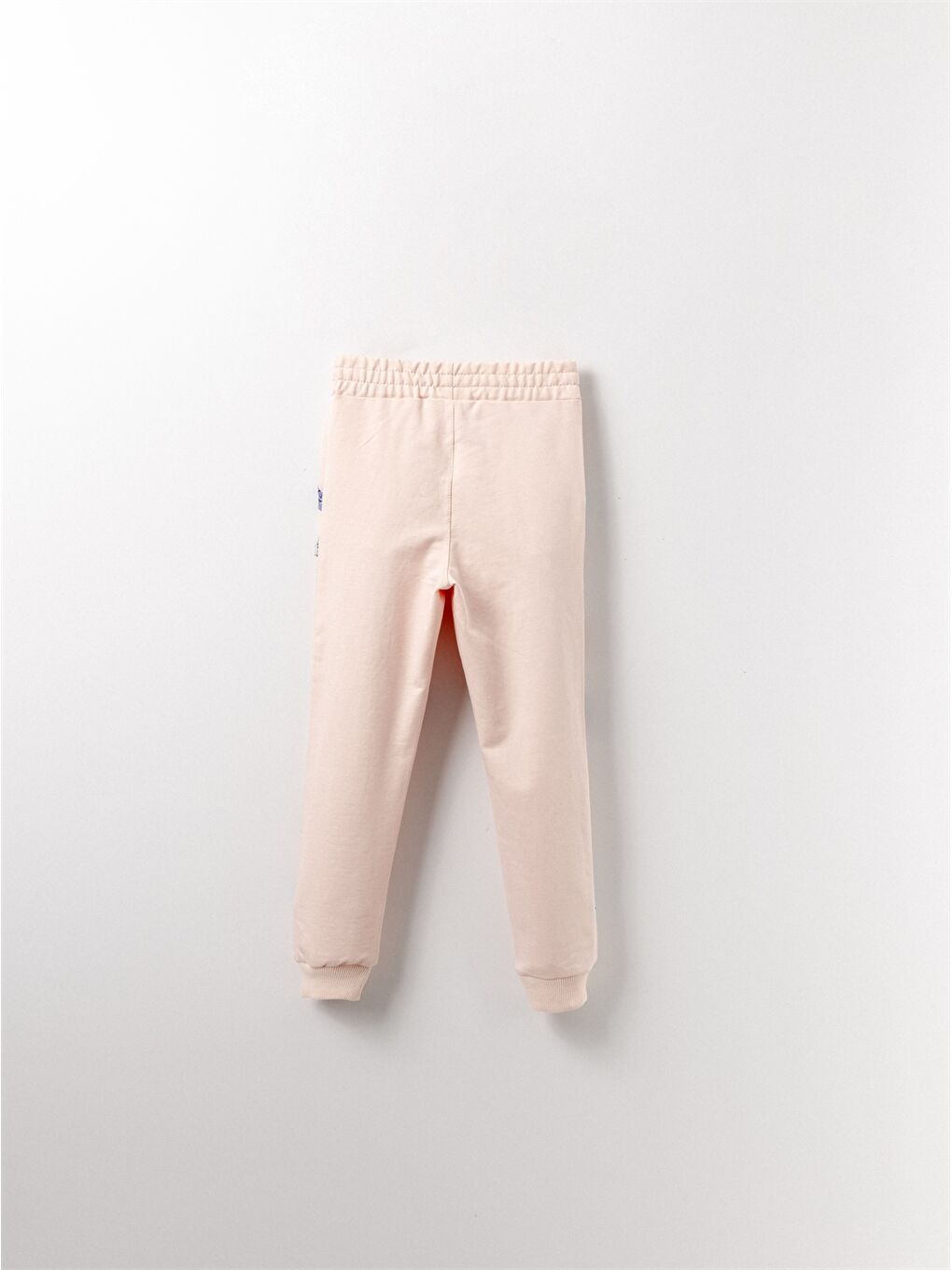 Pembe Beli Lastikli Desenli Kız Bebek Jogger Eşofman Alt-4