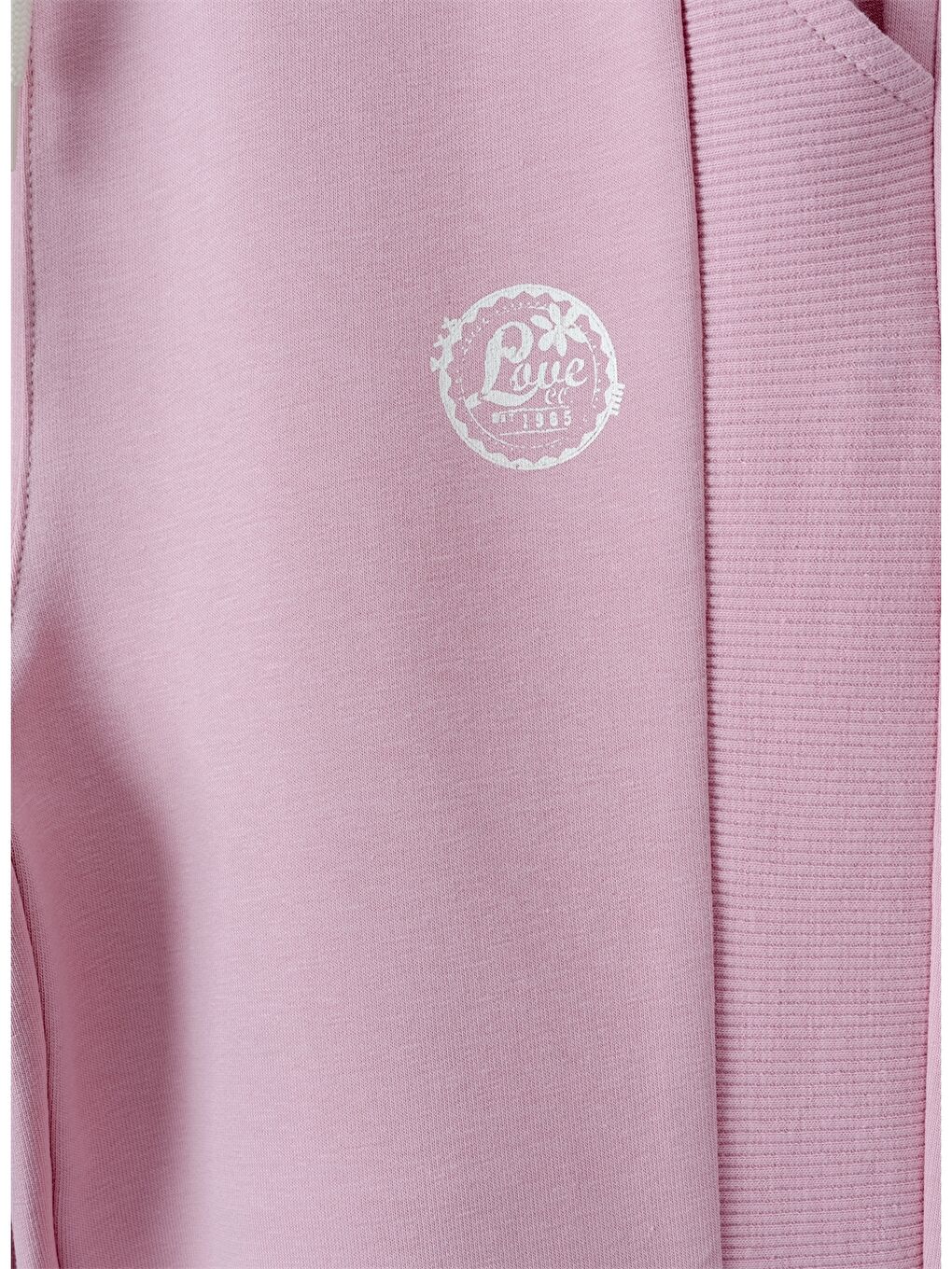 Pembe Beli Lastikli Kız Çocuk Jogger Eşofman Altı-3