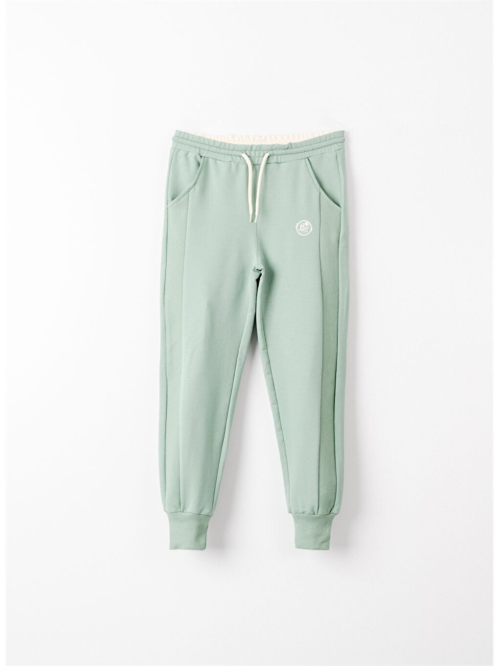 Yeşil Beli Lastikli Kız Çocuk Jogger Eşofman Altı