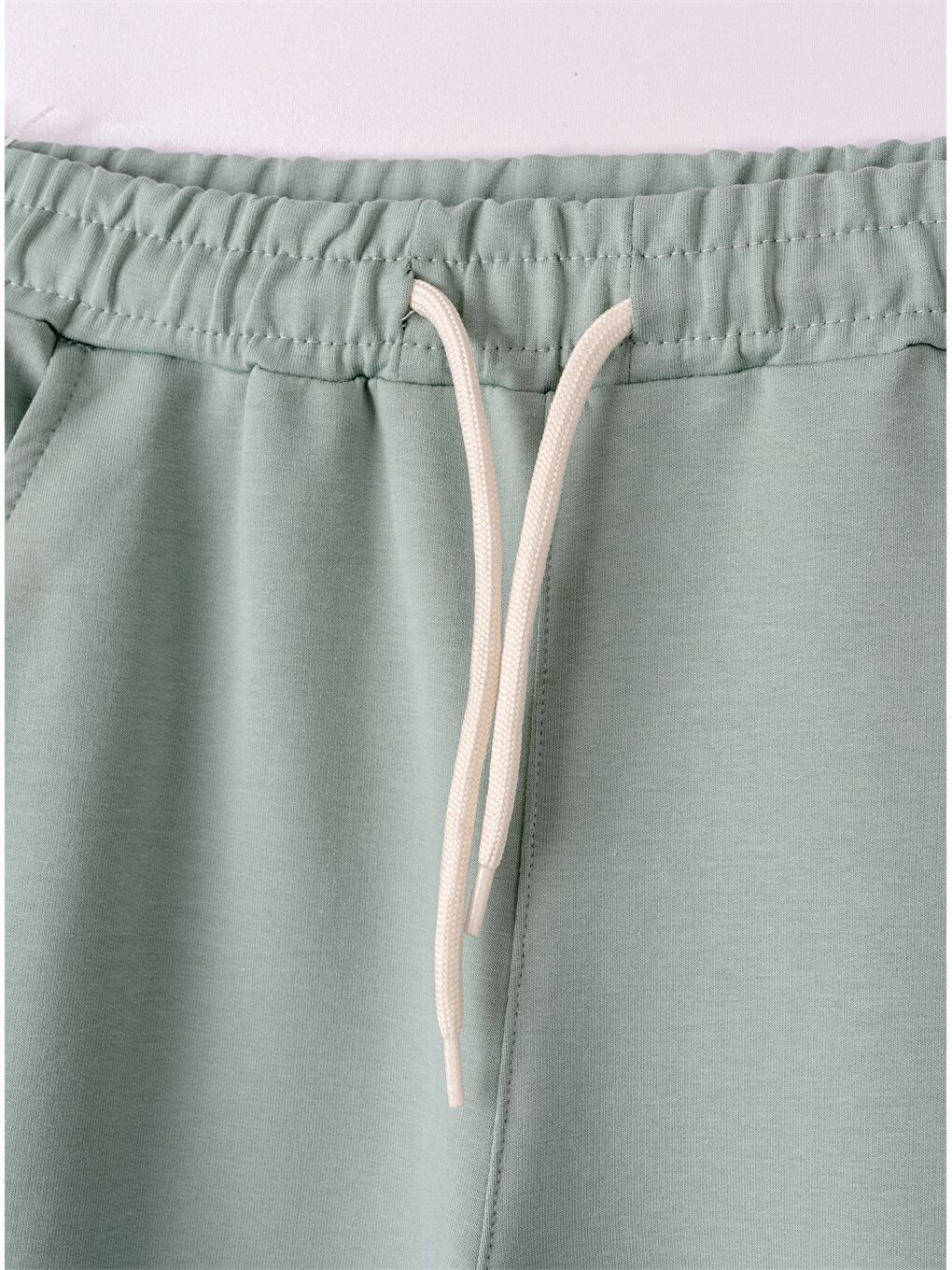 Yeşil Beli Lastikli Kız Çocuk Jogger Eşofman Altı-2