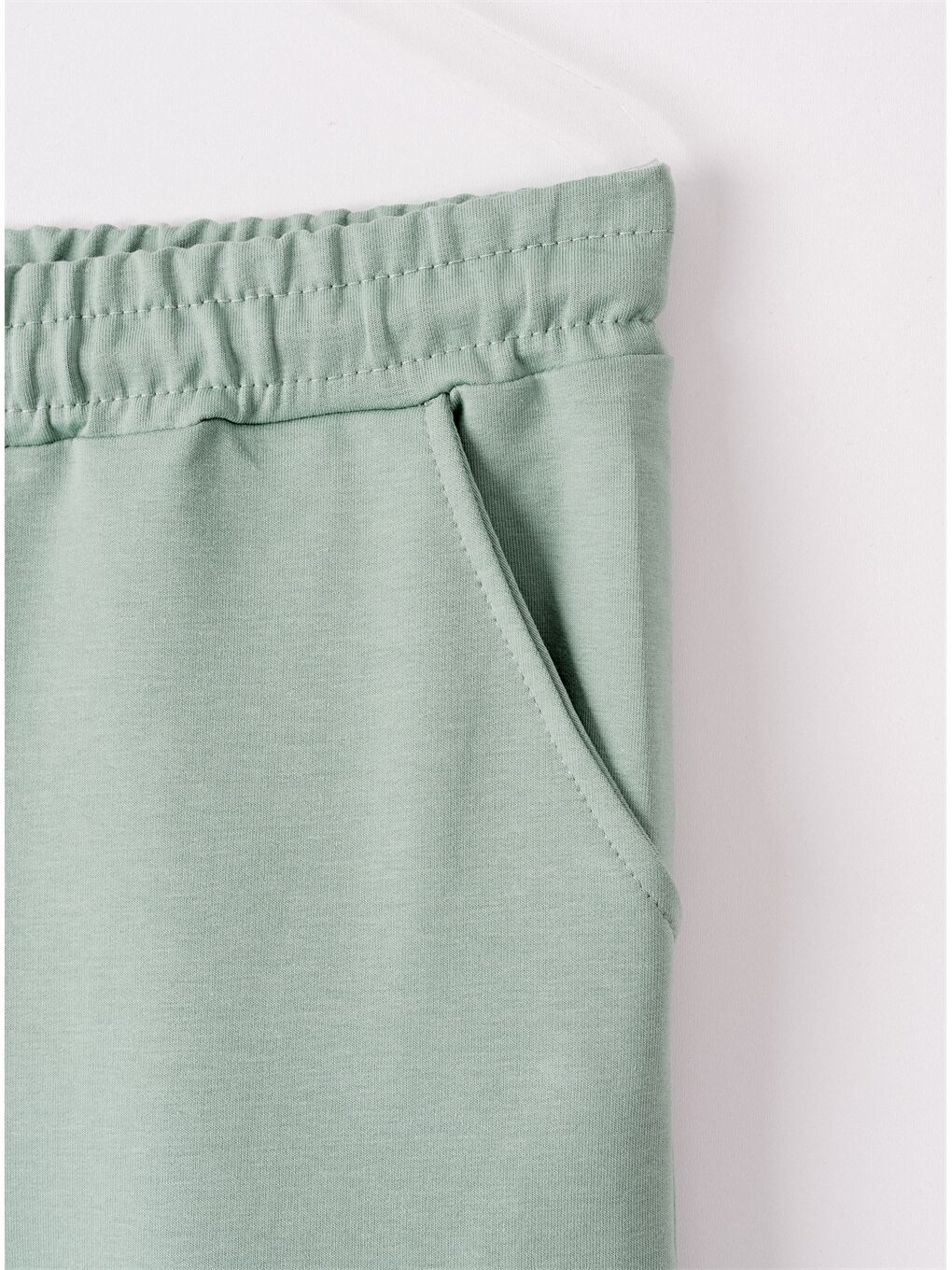 Yeşil Beli Lastikli Kız Çocuk Jogger Eşofman Altı-3