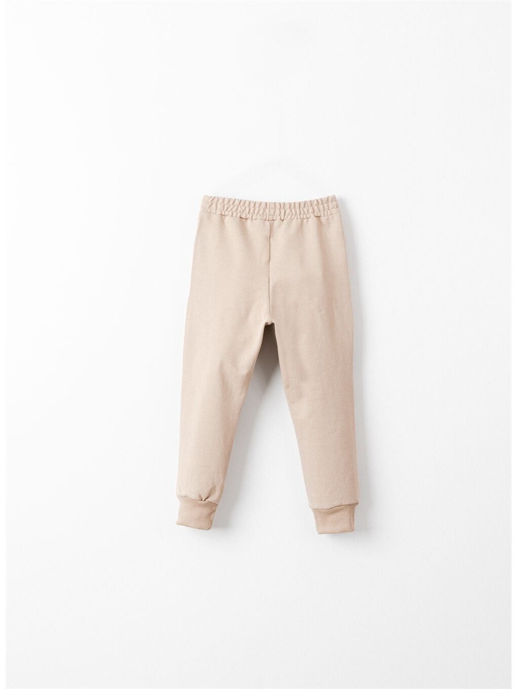 Bej Beli Lastikli Erkek Bebek Jogger Eşofman Altı-1