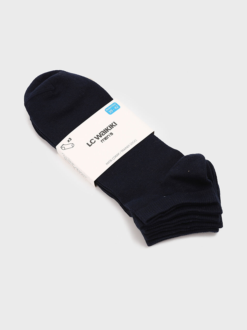 Plain Men's Trainer Socks 3-pack-3
