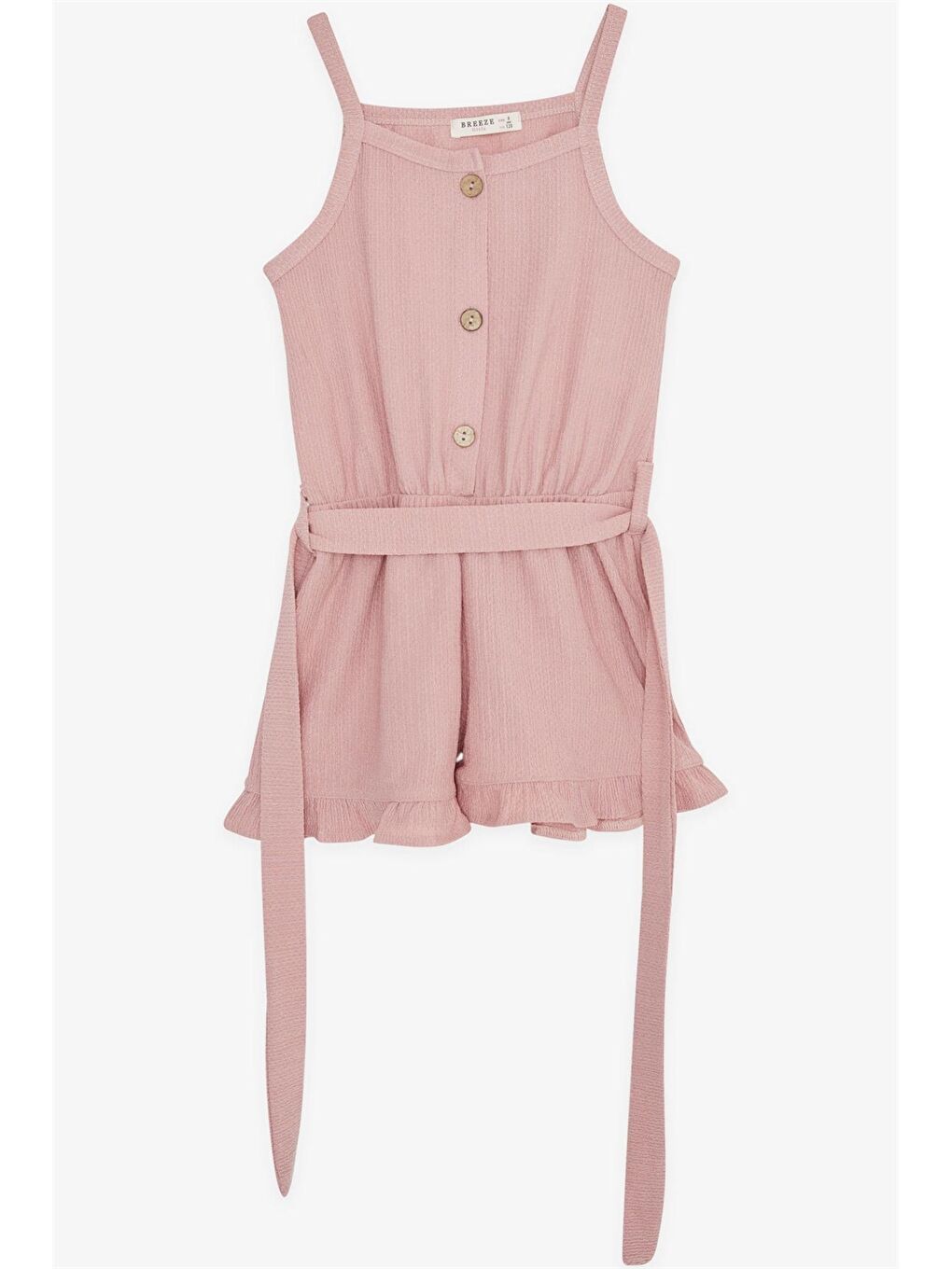 Pembe U Yaka Kız Çocuk Tulum