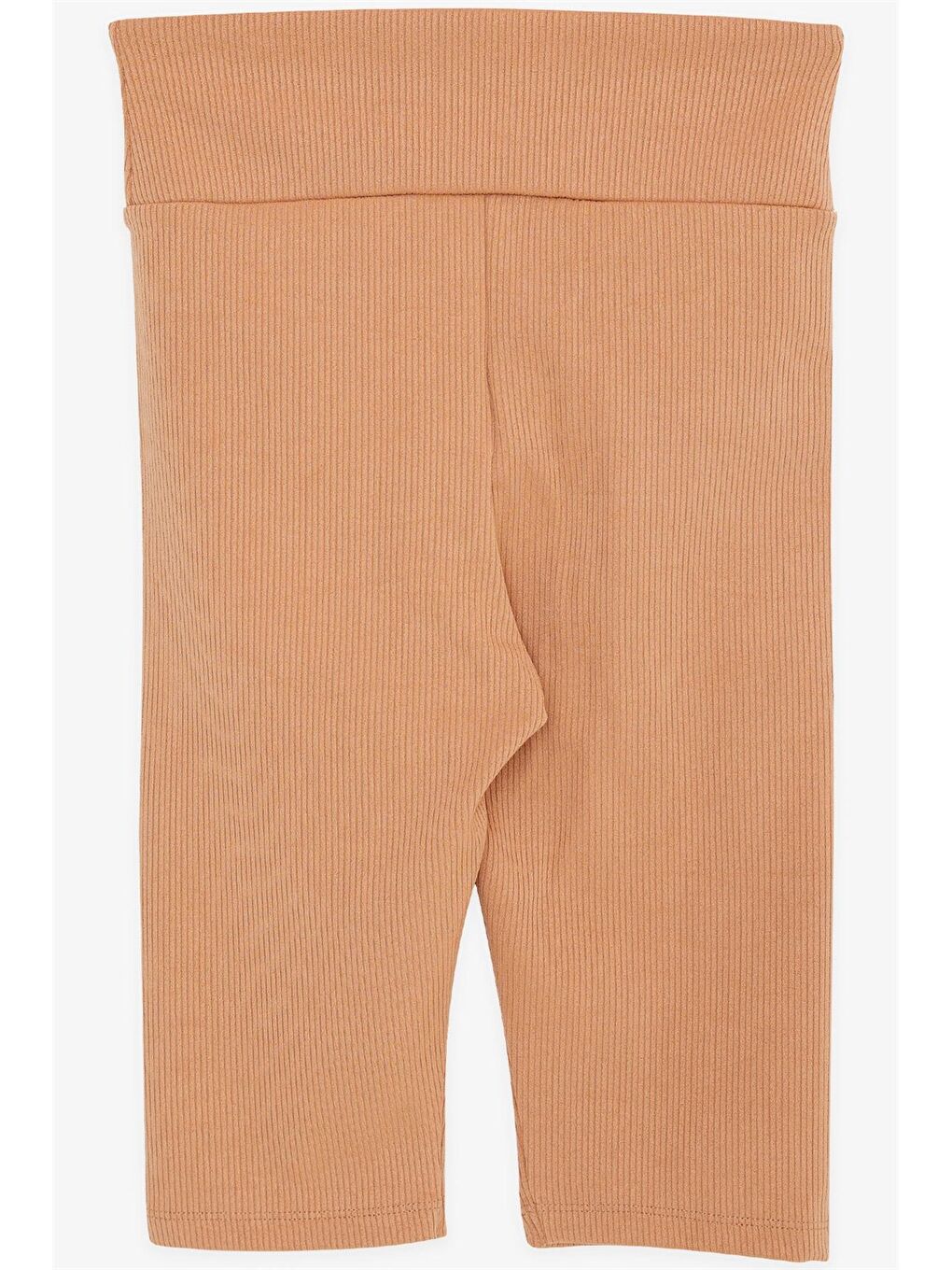 Kahverengi Beli Lastikli Kız Çocuk Şort-1