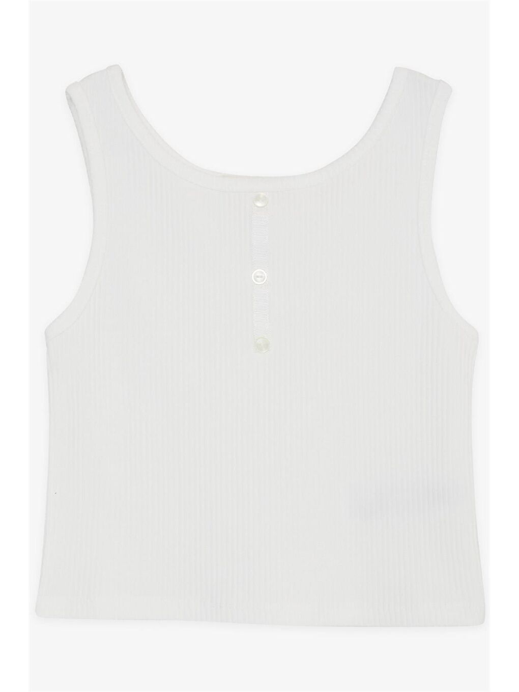 Beyaz U Yaka Kız Çocuk Atlet