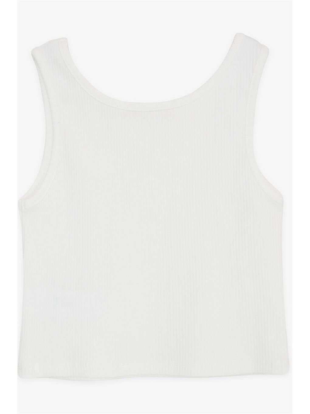 Beyaz U Yaka Kız Çocuk Atlet-1