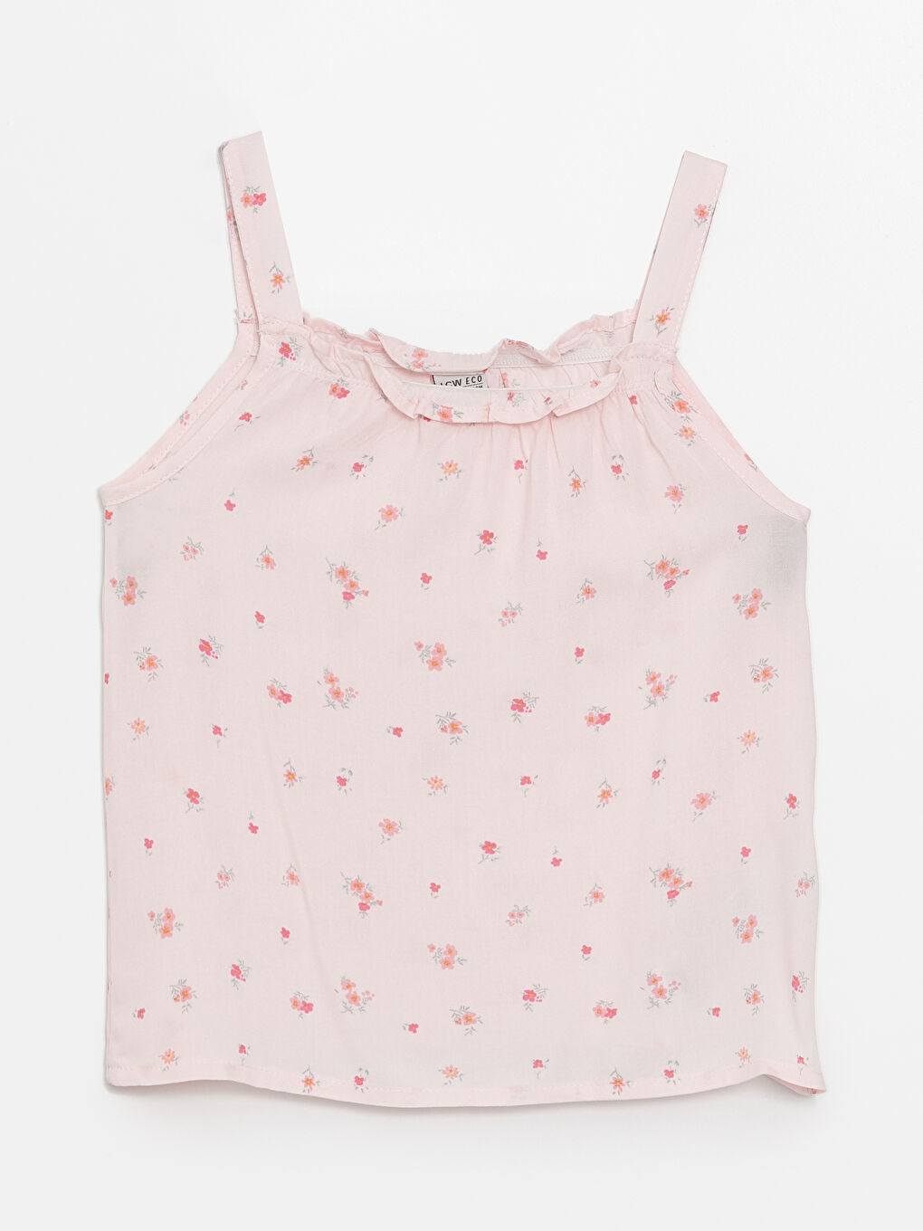 Square Collar Floral Girls' Blouse -S4LF13Z4-LT4