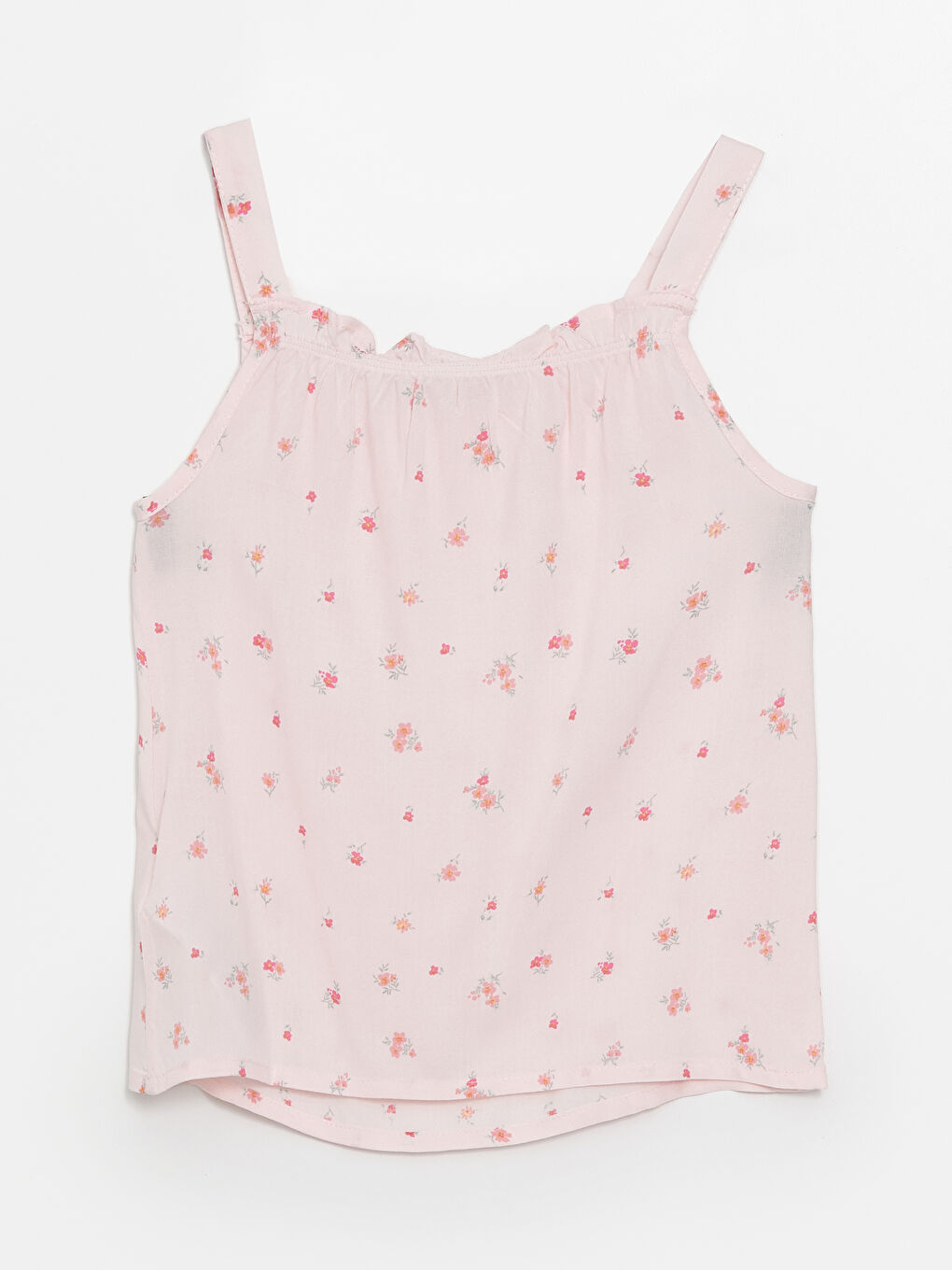 Square Collar Floral Girls' Blouse -S4LF13Z4-LT4