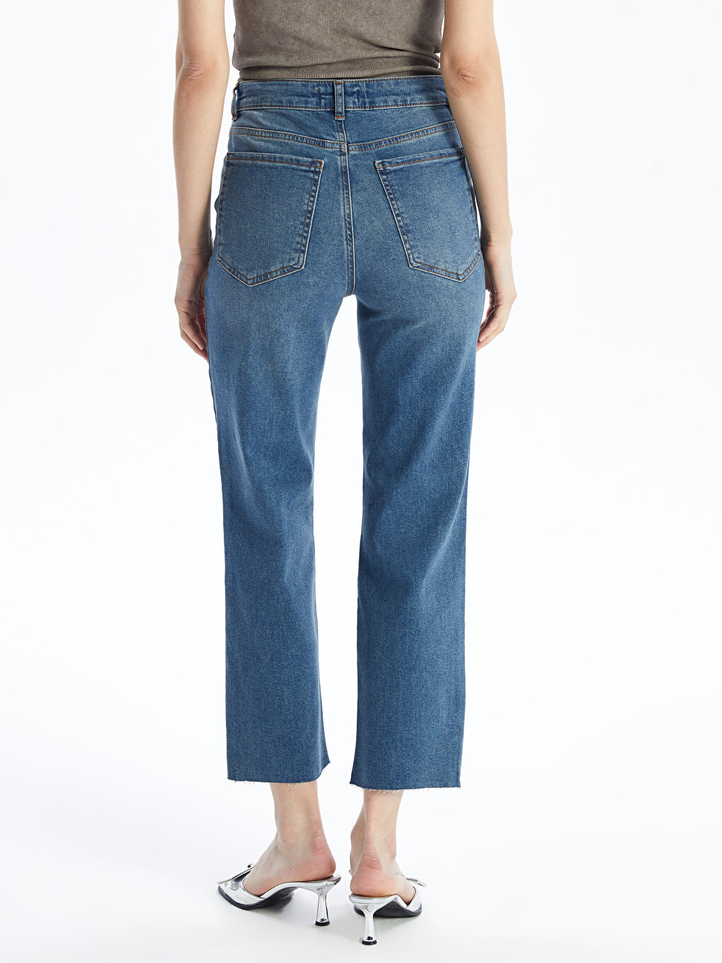 Straight Fit Women's Denim Trousers -S4LF23Z8-507