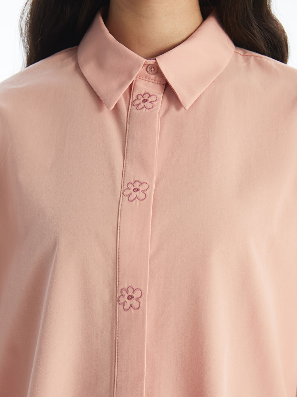 Floral Detailed Long Sleeve Women's Shirt Tunic -S4LF52Z8-Y6Q