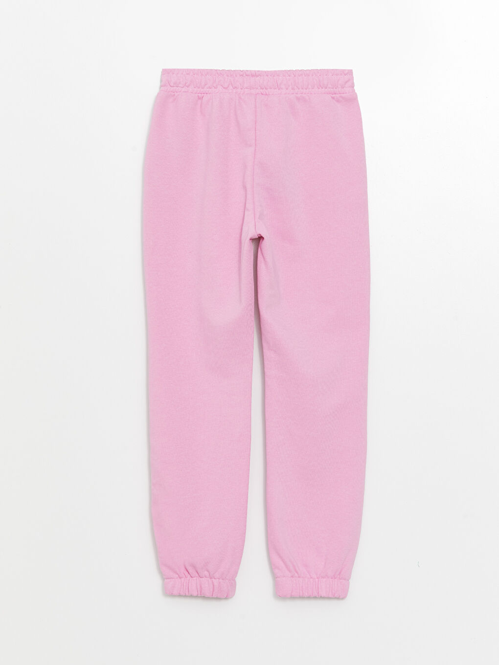 Pembe Beli Lastikli Basic Kız Çocuk Jogger Eşofman Altı-1
