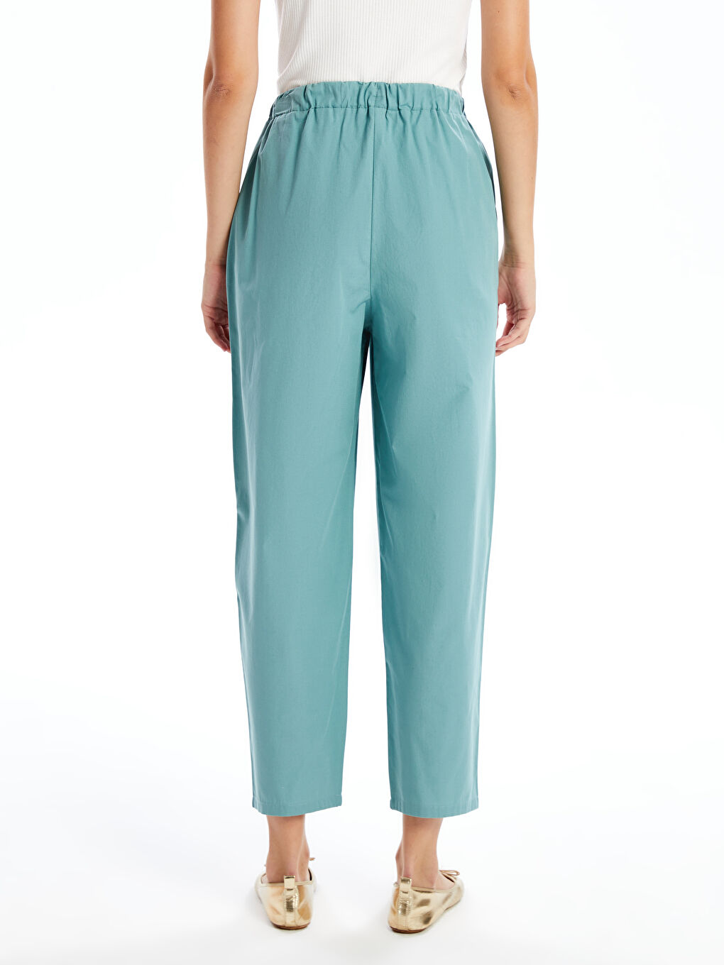 Carrot Cut Women Pants With Elastic Waist -S4LG03Z8-GP4