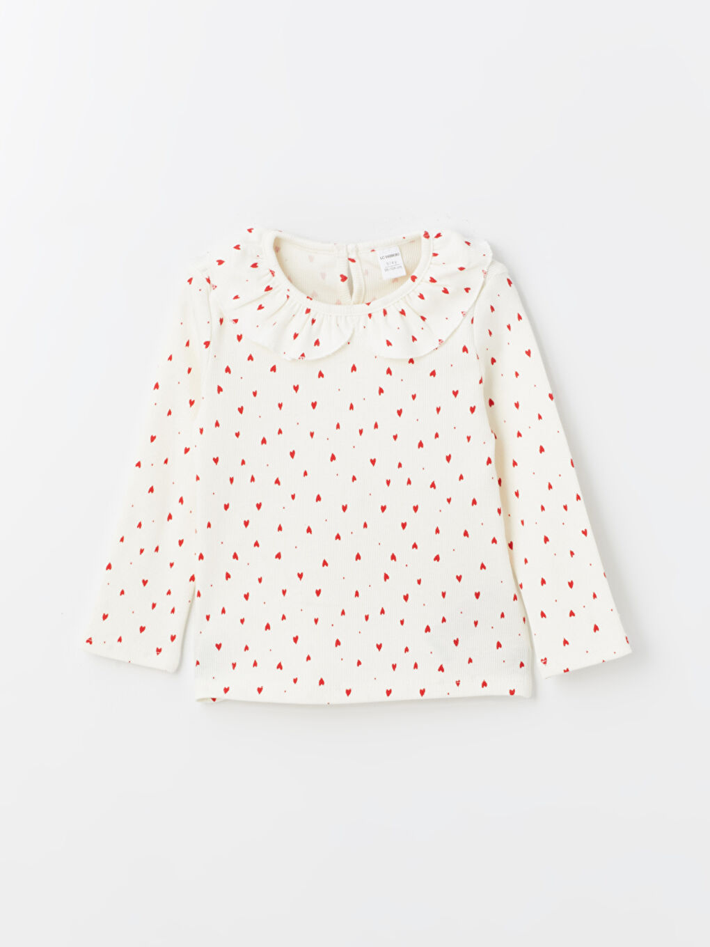 LCW Kids Peter Pan Collar Long Sleeve Printed Baby Girls' Blouse and Leggings 2 Pack Set -S4LG21Z1-LRA