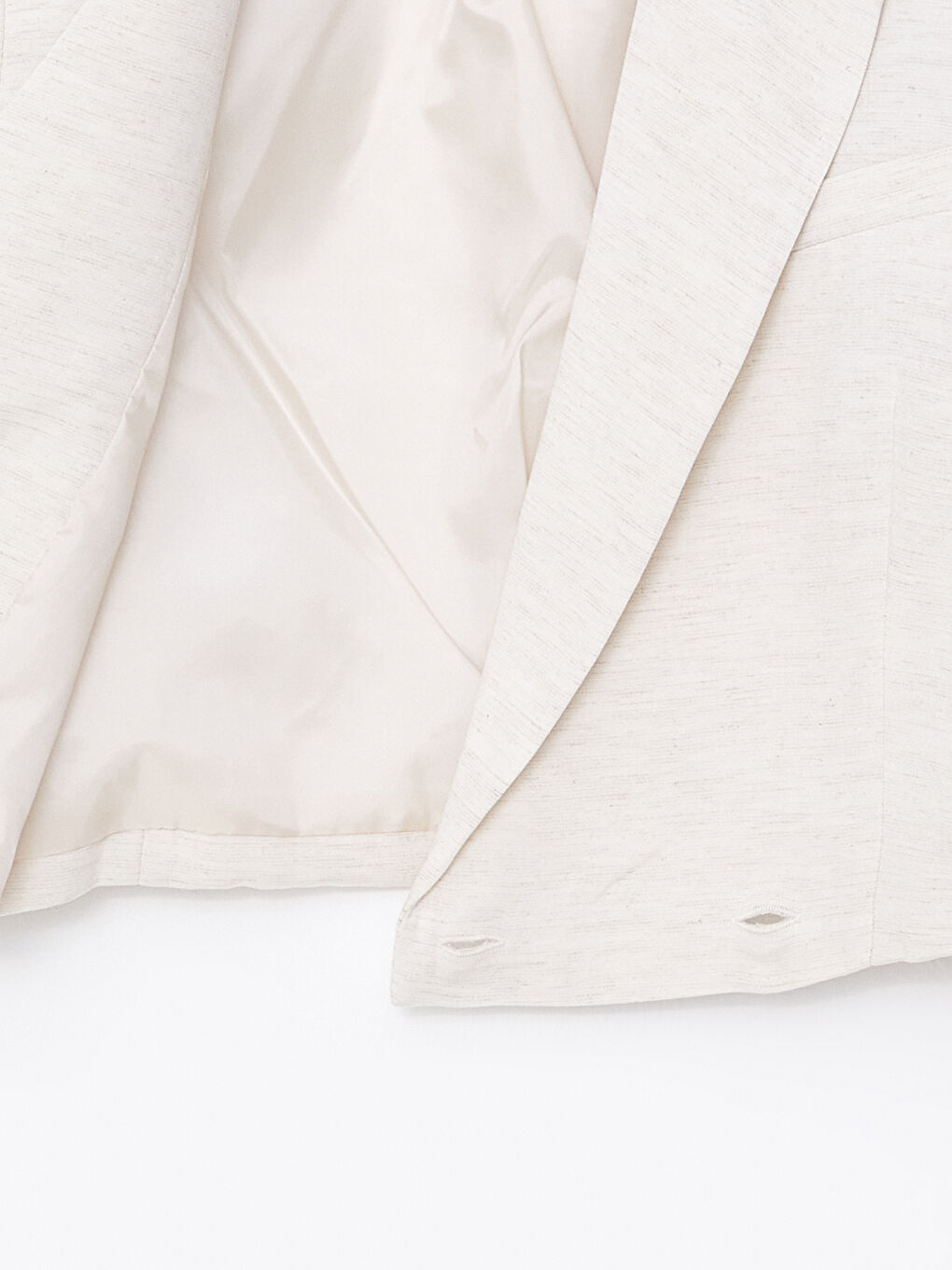 Women's Straight Long Sleeve Linen Blend Blazer Jacket -S4LG72Z8-V1L